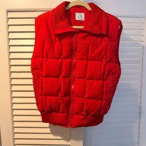 Vintage Red Quilted Vest